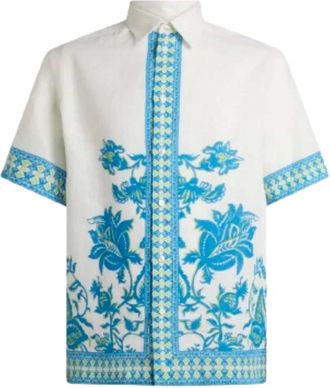 Etro Etro Leinenhemd mit Blumendruck