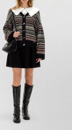 Ganni boxy-fit cardigan