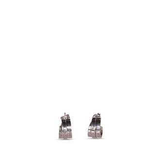 Maison Margiela Earrings, female, Gray, Size: ONE SIZE Numeric Minimal Signature Hoop Earrings