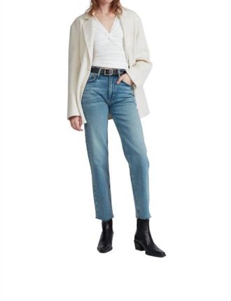 Rag & Bone Harlow Mid Rise Ankle Straight Jeans In Amity