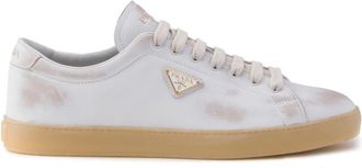 Prada leather sneakers - men - Leather/Leather/Rubber - 7.5 - White