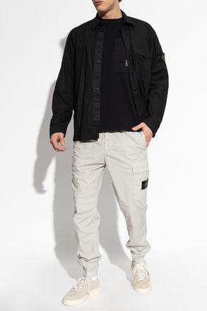 Stone Island T-shirt With Pocket, Mens, Black