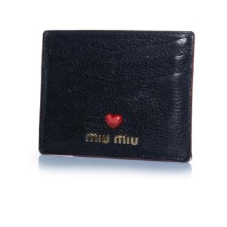 Miu Miu Miu Miu, zwarte leren kaarthouder