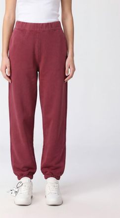 Off-white Pantaloni jogging in cotone con vita elasticizzata e fondo dritto