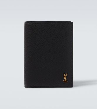 Saint Laurent Portafoglio Cassandre Tiny in pelle
