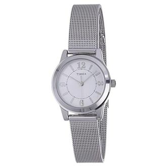 Timex Wmns Classc Slver Mesh Watch T2P457
