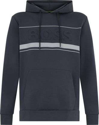 HUGO BOSS Soody Zone Hoodie - Heren - Hoodies - Blauw - 2XL - Katoen - Hoodies & sweatvesten