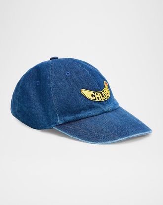 Chlo&eacute; Banana Patch Denim Cap