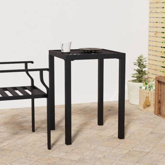 Berkfield Home Garden Table Anthracite 50x50x72 cm Steel in Black | Size: 50 x 50 x 72 cm