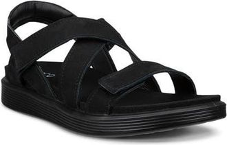 Ecco Soft Cross Strap Sandal in Black at Nordstrom, Size 10-10.5Us