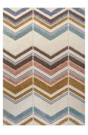 Jonathan Y Designs Elin Chevron High-Low Area Rug in Multi/cream at Nordstrom, Size 3Ft 0In X 5Ft 0In