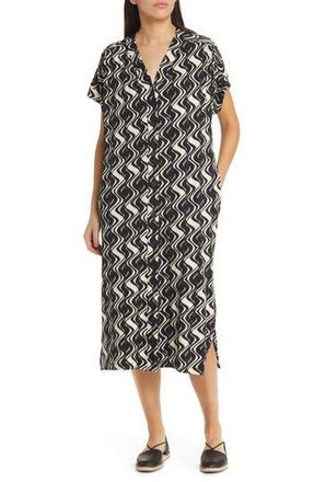 Masai Odera Abstract Print Shift Dress in Black at Nordstrom Rack, Size X-Small