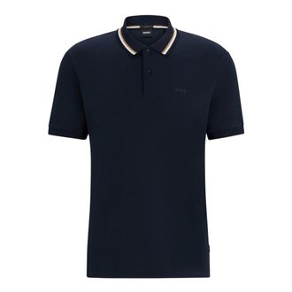 HUGO BOSS Polo - Heren - Tops - Blauw - Maat: 3XL Katoen