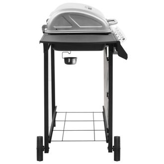 Berkfield Home Gas BBQ Grill with 4 Burners Black & Silver (FR/BE/IT/UK/NL only)