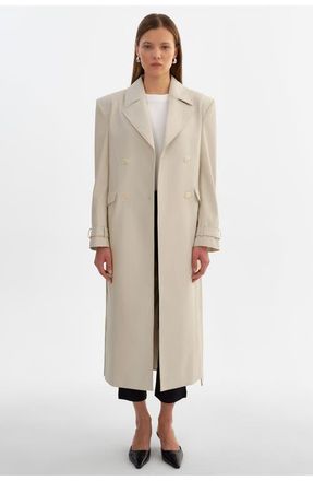 LaMarque Iolanthe | Faux Leather Trench Coat in Bone at Nordstrom, Size Xx-Small