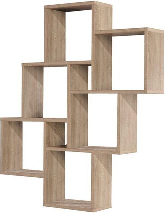 FMD Estantería de pared flotante 8 compartimentos - Laurio