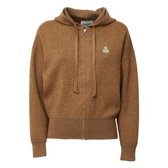Isabel Marant Sudadera con cremallera en mezcla de lana - Knitwear - Mujer - Marr&oacute;n - M