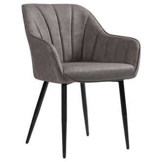 Songmics Silla de comedor de estilo vintage de color gris