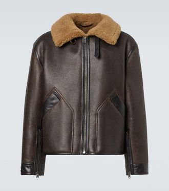 Christophe Lemaire Shearling-lined leather jacket