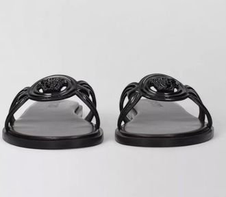 Versace patent leather slide sandals