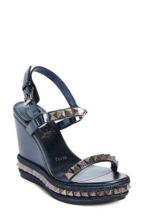 Christian Louboutin Pyraclou Wedge Sandal in Last Night at Nordstrom, Size 11Us
