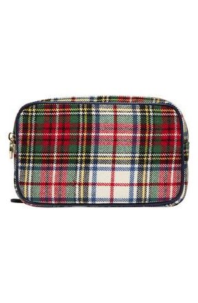 Stoney Clover Lane Double Zip Plaid Pouch at Nordstrom Rack