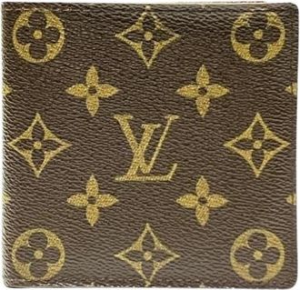 Louis Vuitton Pre-owned Monogram Portemonnee (bi-fold) - Dames - Vintage Accessoires - Bruin - ONE Size - Vintage