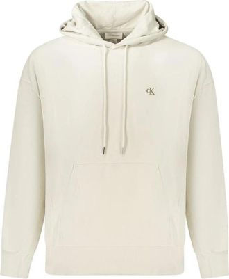Calvin Klein Gebreide katoenen trui - Heren - Hoodies - Beige - S - Katoen - Hoodies & sweatvesten