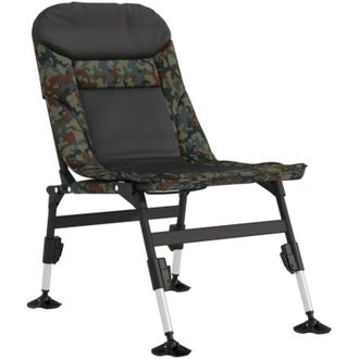 vidaXL Vidaxl - Silla De Pesca Patas Para Barro Ajustables Plegable Camuflaje