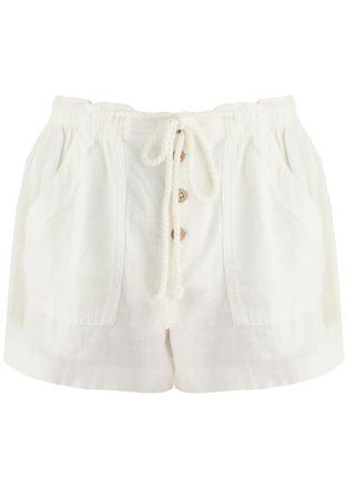 Free People Westmoreland Linen-blend Shorts - Ivory - XS (UK 4-6 / XS) - XS (UK 4-6 /xs)