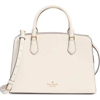 Kate Spade New York addie pebbled leather satchel bag in Parchment at Nordstrom Rack