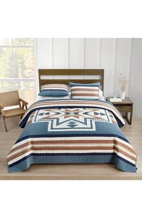 Pendleton Silver City Reversible Quilt & Sham Set in Blue at Nordstrom Rack, Size Twin