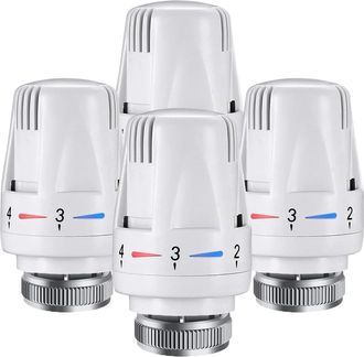 OEM 4 Piezas De Cabezales Termost&aacute;ticos Trv M30 X 1.5 Para Radiadores. Cabezales De Repuesto Para Control De Temperatura Con Termostato Para Radiadores, P