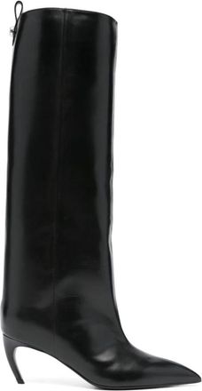 The Attico Lea Boot - Dames - Laarzen met Hak - Zwart - 41 EU - Leer - Schoenen