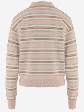 Guest In Residence Womens Striped Cashmere Sweater Multicolour
