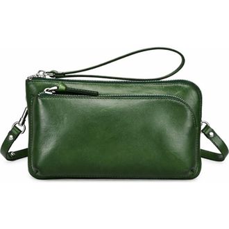 OLD TREND Dahlia Genuine Leather Compact Convertible Crossbody in Green at Nordstrom