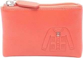 Chanel Pre-owned Wallets, female, Orange, Size: ONE SIZE Pre-owned Coin purse/coin case