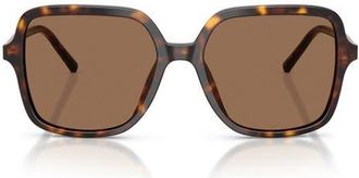 Dolce & Gabbana 55mm Square Sunglasses in Havana /Dark Brown at Nordstrom