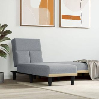 vidaXL Vidaxl - Sof&aacute; Div&aacute;n De Tela Gris Claro