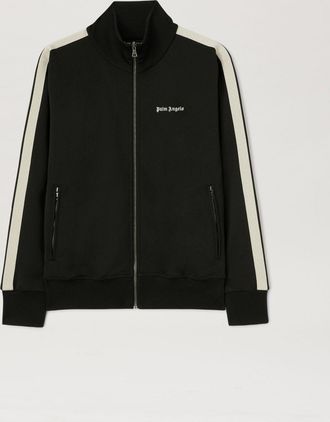 Palm Angels Womens Classic Velvet Track Shirt Black - Size X-Small