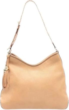 Gucci Pre-owned Shoulder Bag - Dames - Vintage Schoudertas - Beige - ONE Size - Leer - Vintage