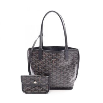 Goyard Black Brown White Coated Canvas Leather Handbag Pouch Tote Bag (Pre-Owned)
