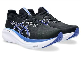 Asics Mens Gel-Nimbus 27 Shoes In Black Dark Cobalt