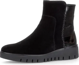Gabor Sally Leather Wedge Bootie in Black at Nordstrom, Size 7.5