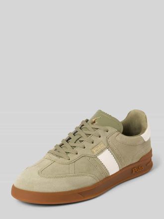 Polo Ralph Lauren Sneaker aus Leder mit Schn&uuml;rung Modell Heritage Aera in Hellgruen, Gr&ouml;&szlig;e 40