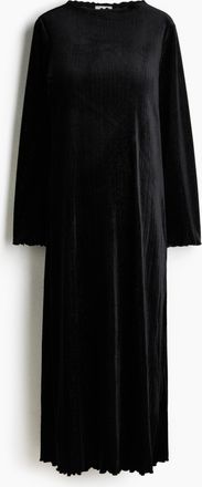 H&M MAMA Glittery velour dress - Schwarz