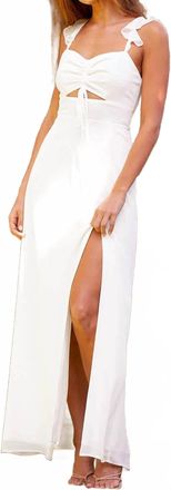 Lulus Way To Love Cut-Out Ruffled Maxi Dress In White