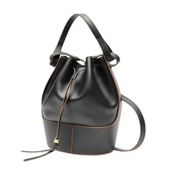 Loewe Pre-owned Bucket Bags, female, Black, Size: ONE SIZE Pre-owned Leather Shoulder Bag
