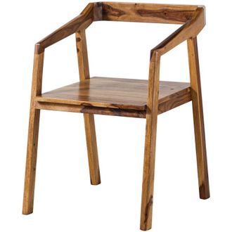 Massivmoebel24 ANCONA 100 Sedia in legno di sheesham - laccato / marrone 45x51x76