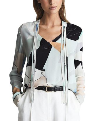 Reiss Rosie Abstract Print Top